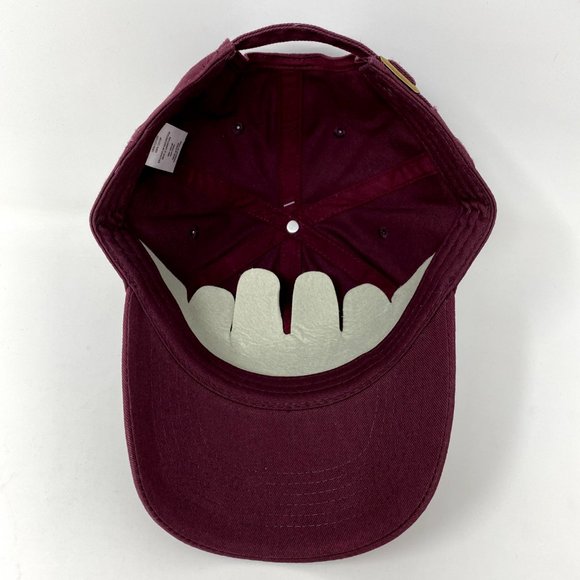 Life Is Good Strapback Hat Cap Beach Golf Relax Maroon Blue Words - Picture 6 of 7